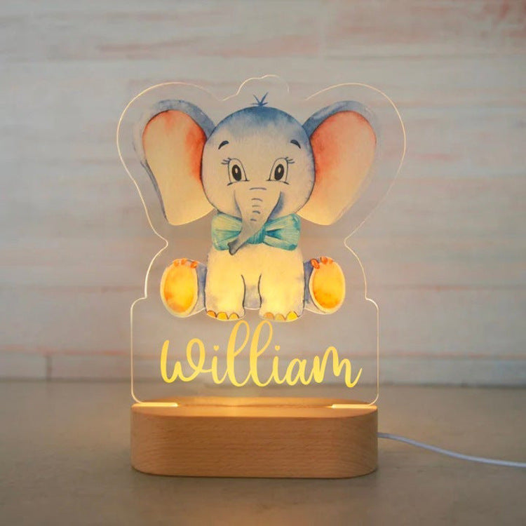 Night Light Creative Children's Names Cartoon Animation Ornaments
