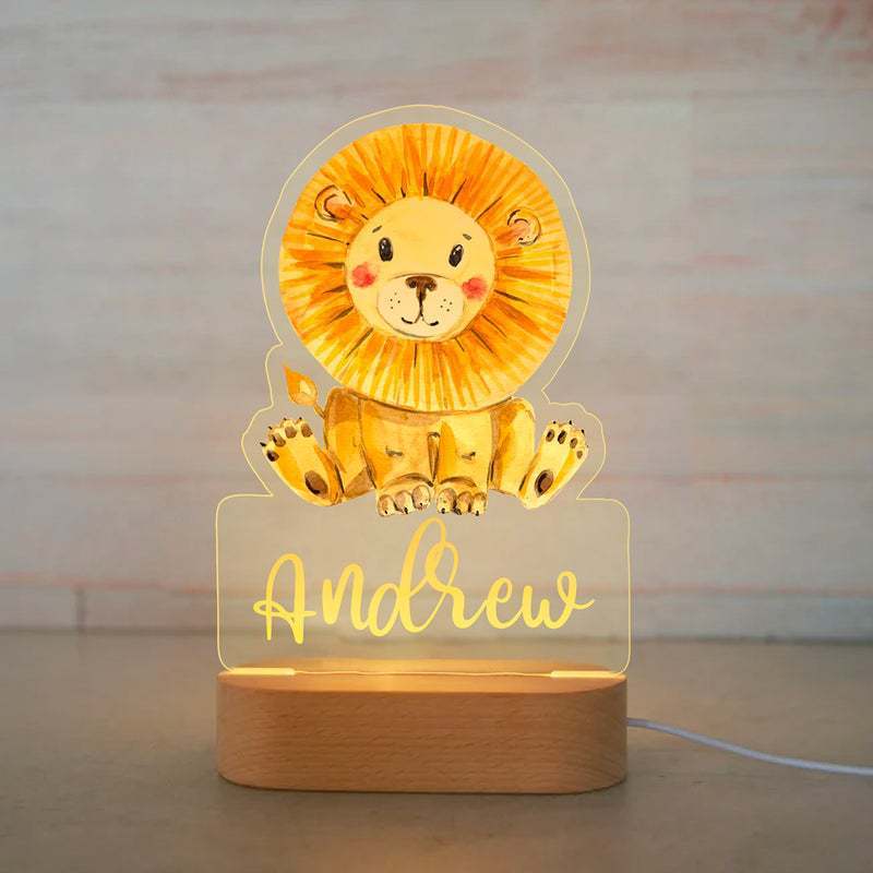 Night Light Creative Children's Names Cartoon Animation Ornaments