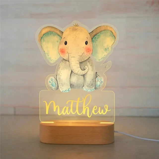 Night Light Creative Children's Names Cartoon Animation Ornaments