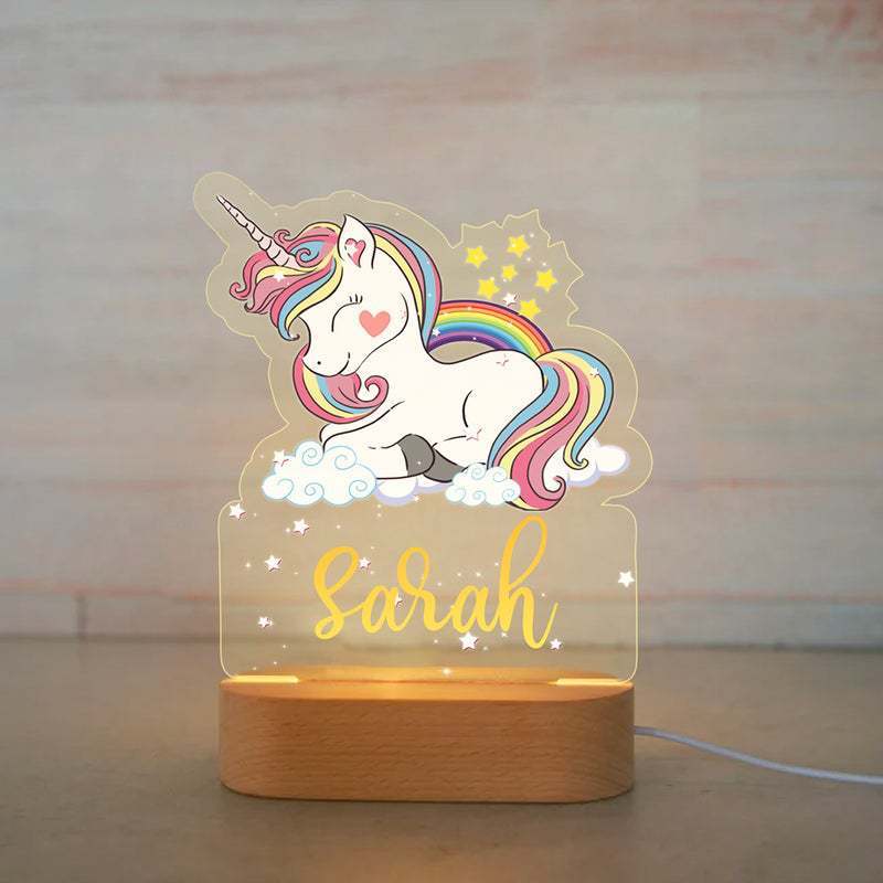 Night Light Creative Children's Names Cartoon Animation Ornaments